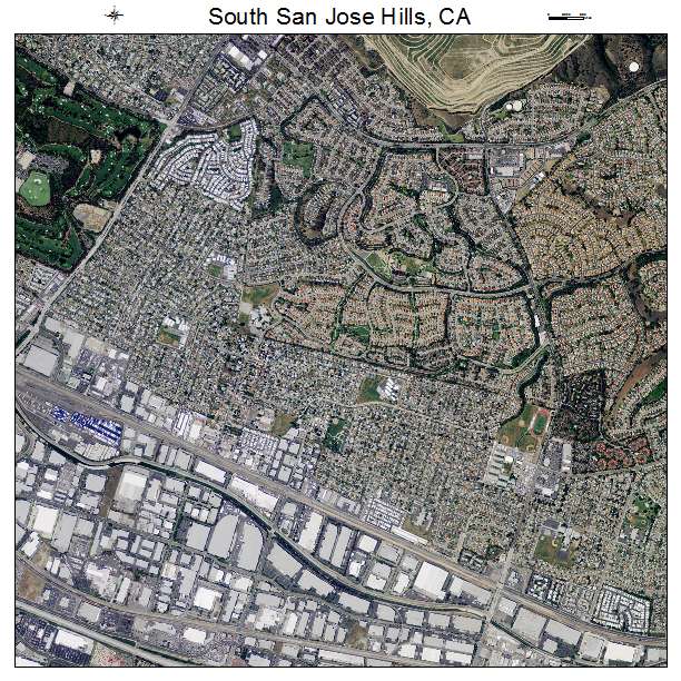 South San Jose Hills, CA air photo map