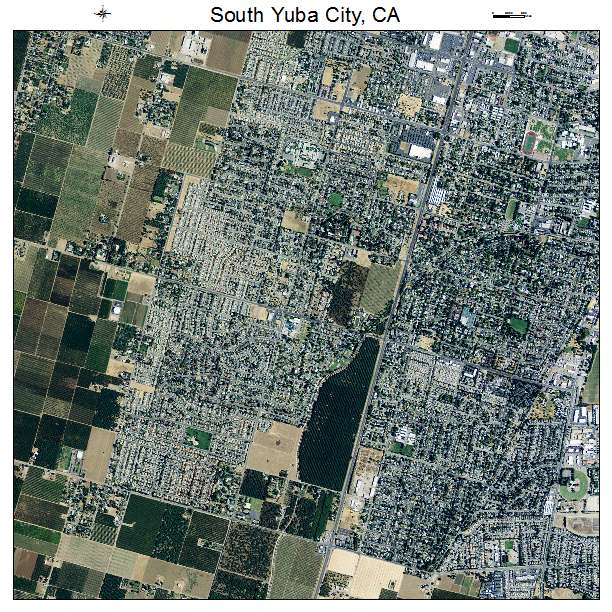 South Yuba City, CA air photo map