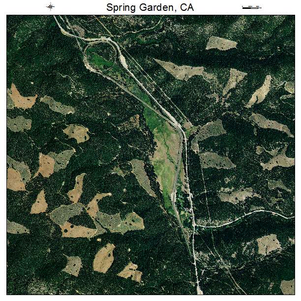 Spring Garden, CA air photo map