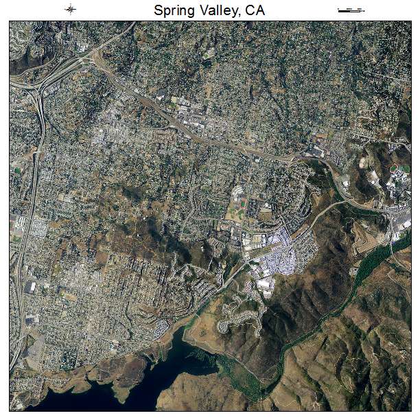Spring Valley, CA air photo map