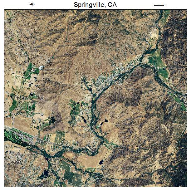Springville, CA air photo map