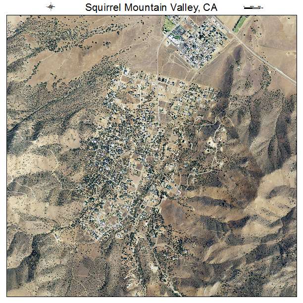 Squirrel Mountain Valley, CA air photo map