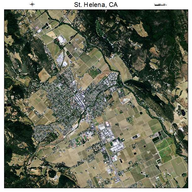 St Helena, CA air photo map