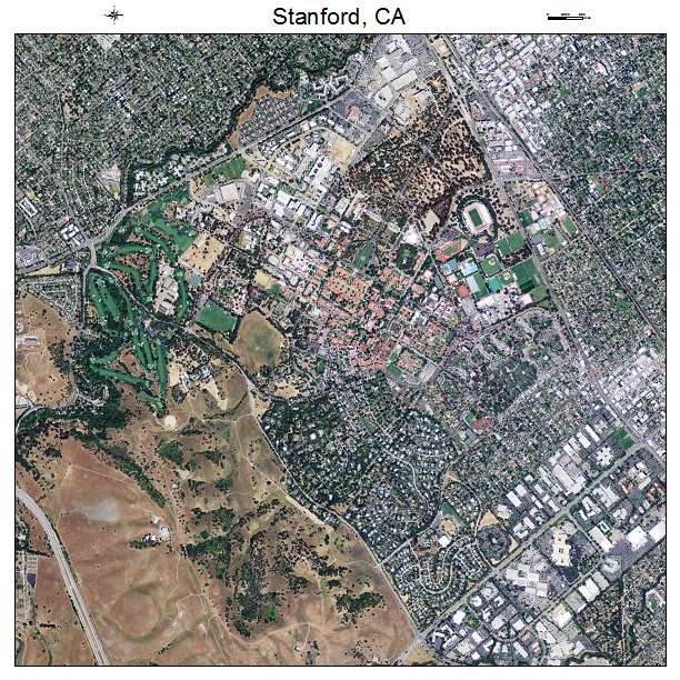 Stanford, CA air photo map