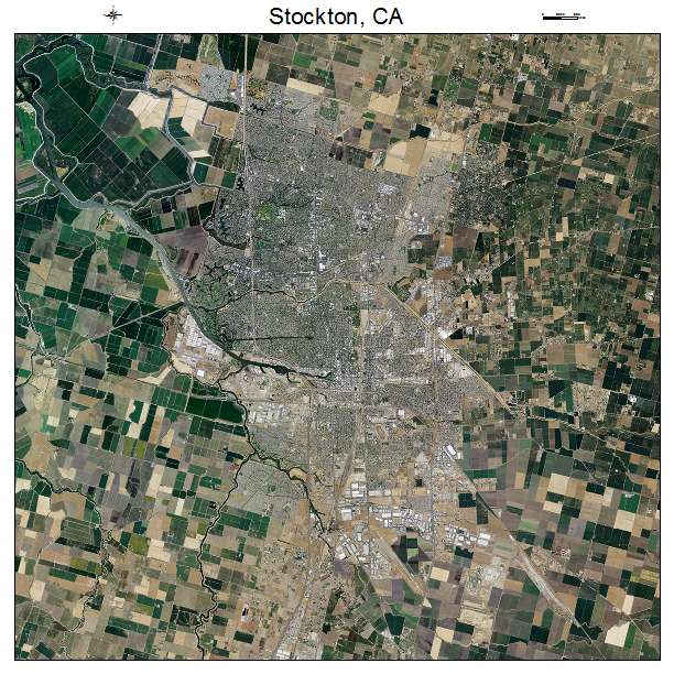 Stockton, CA air photo map