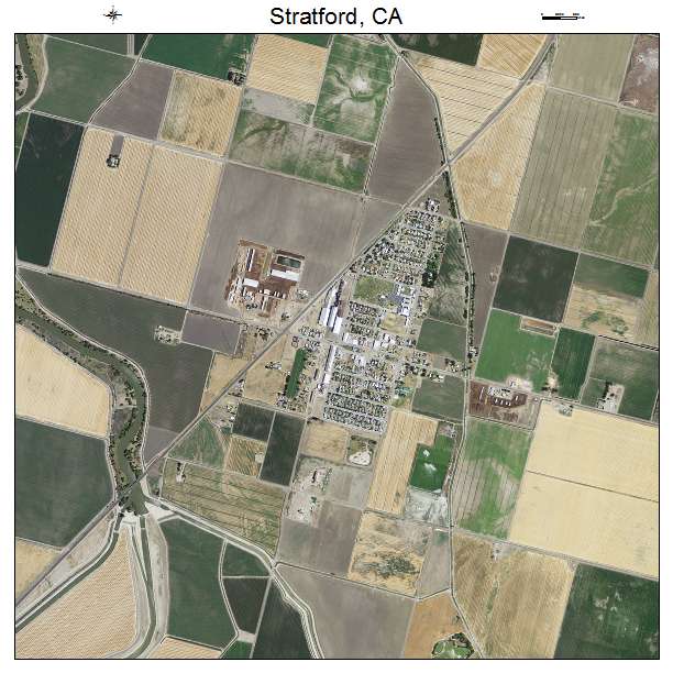 Stratford, CA air photo map