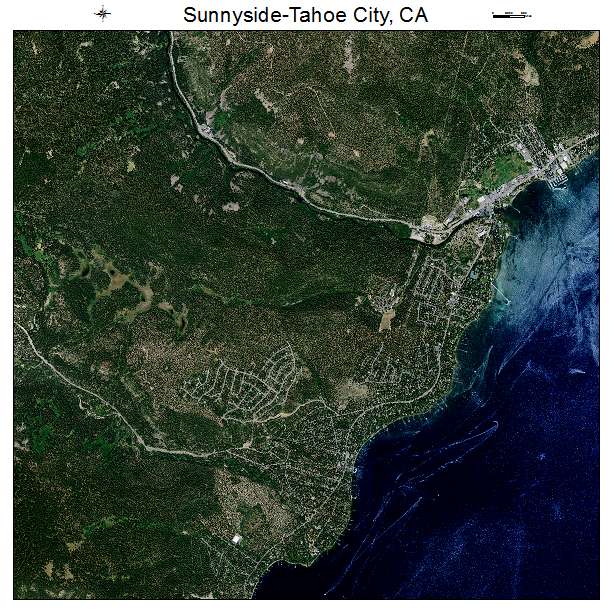 Sunnyside Tahoe City, CA air photo map