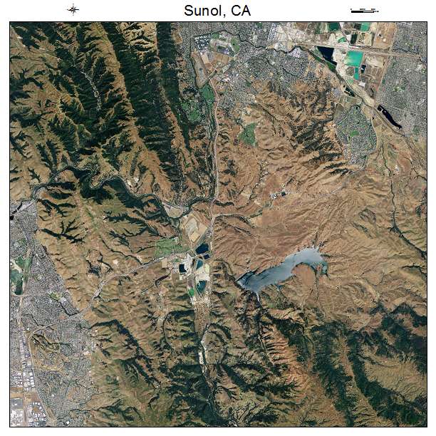 Sunol, CA air photo map
