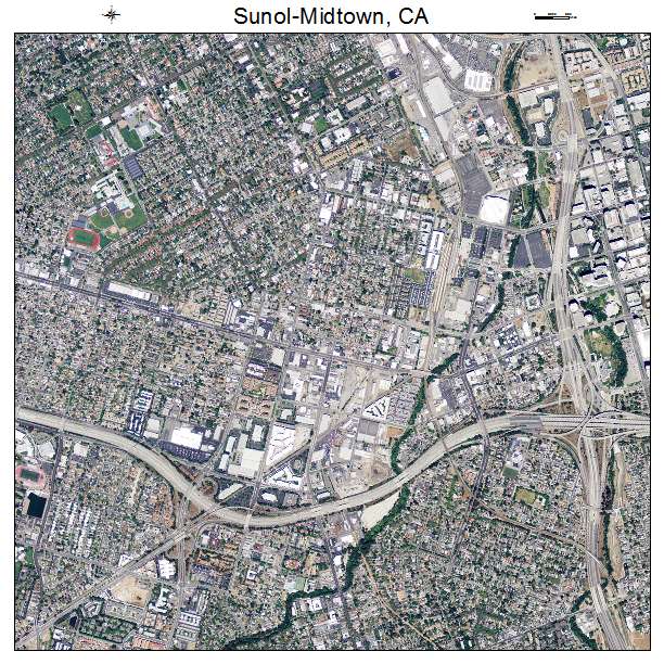 Sunol Midtown, CA air photo map