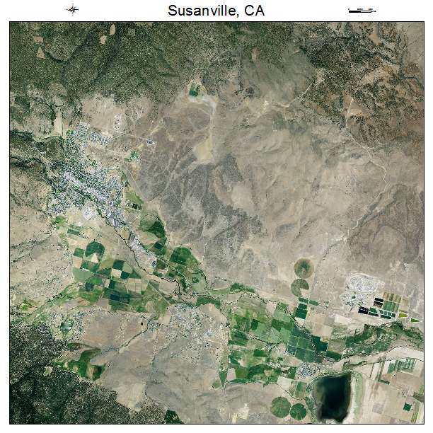 Susanville, CA air photo map