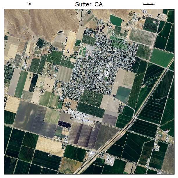 Sutter, CA air photo map