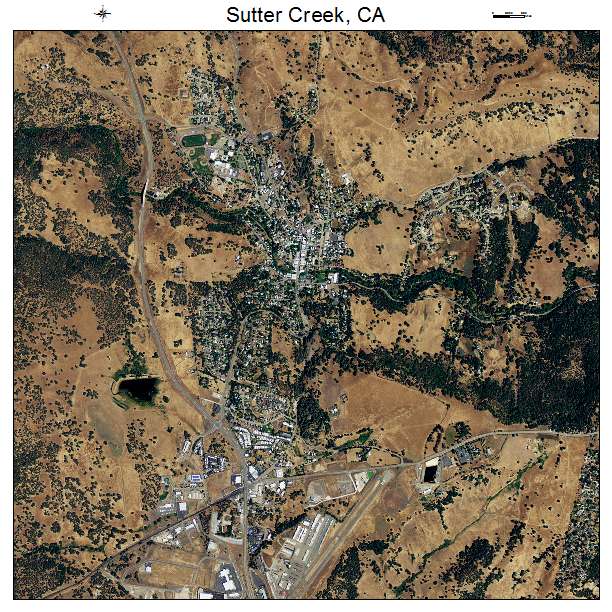 Sutter Creek, CA air photo map