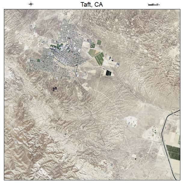 Taft, CA air photo map
