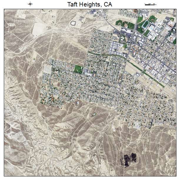 Taft Heights, CA air photo map