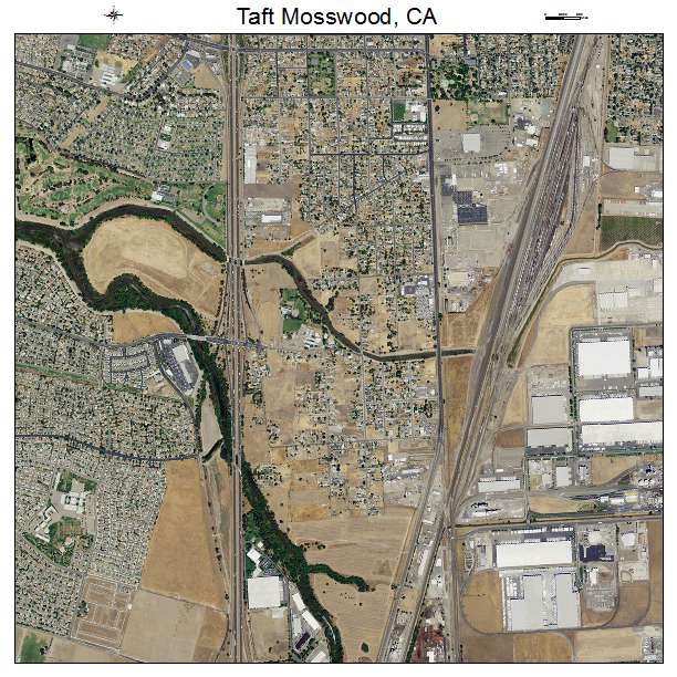 Taft Mosswood, CA air photo map