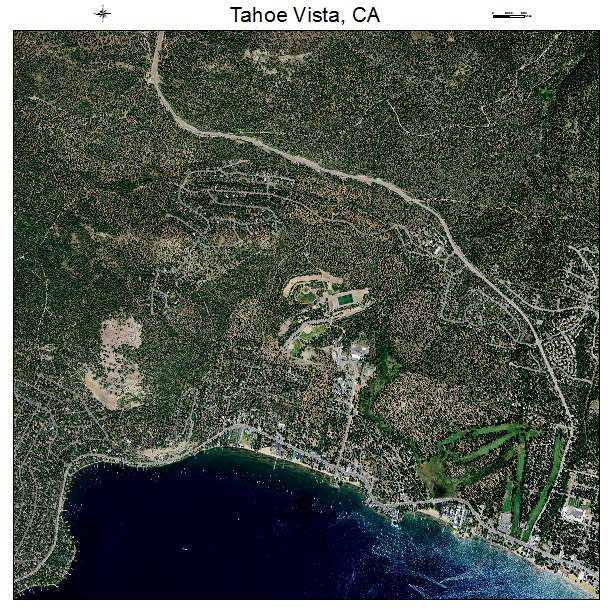 Tahoe Vista, CA air photo map