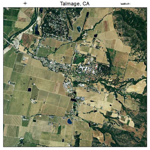 Talmage, CA air photo map