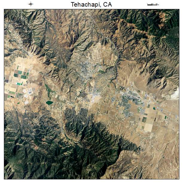 Tehachapi, CA air photo map