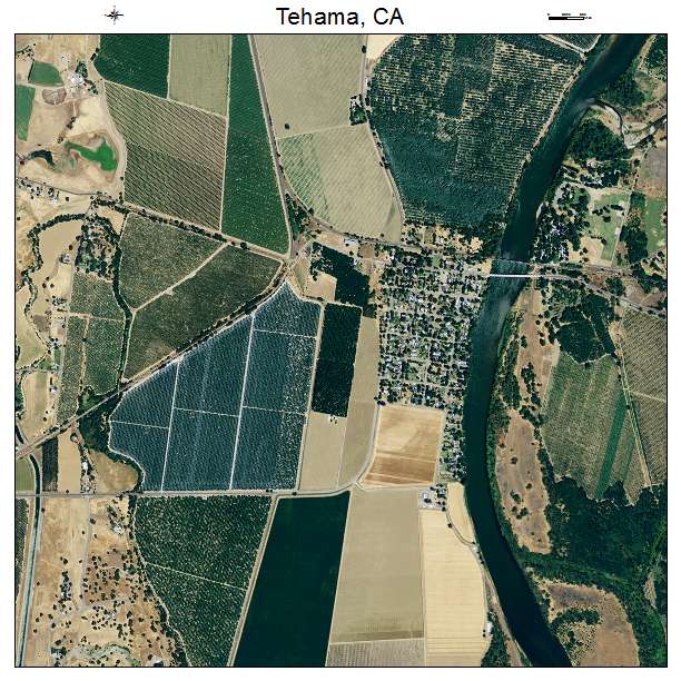 Tehama, CA air photo map