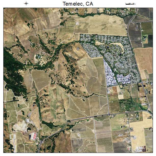 Temelec, CA air photo map
