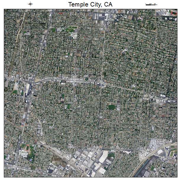 Temple City, CA air photo map