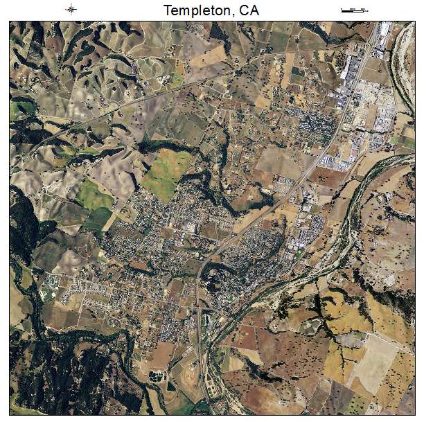 Templeton, CA air photo map