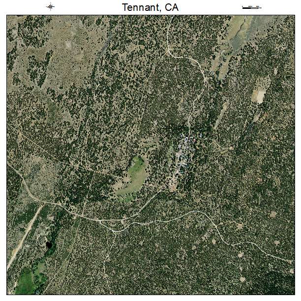Tennant, CA air photo map