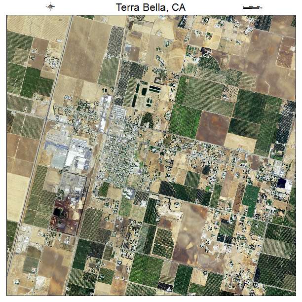 Terra Bella, CA air photo map