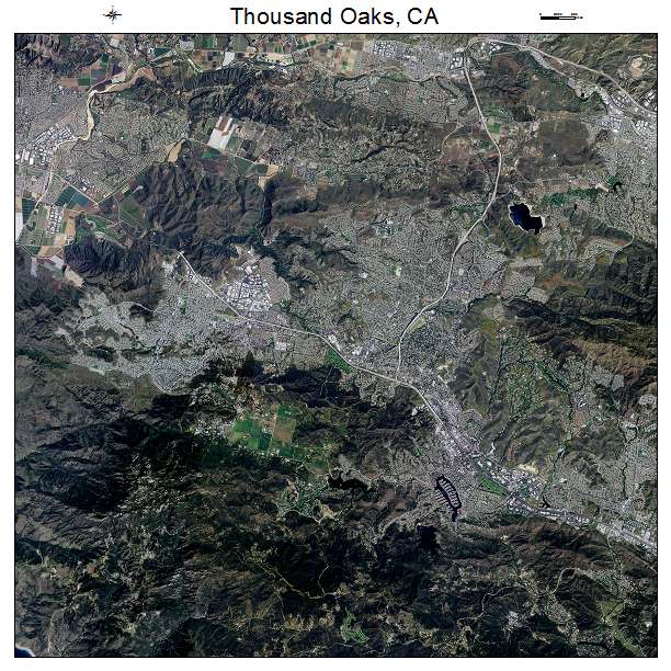 Thousand Oaks, CA air photo map