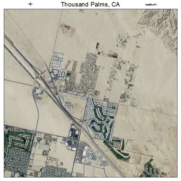 Thousand Palms, CA air photo map