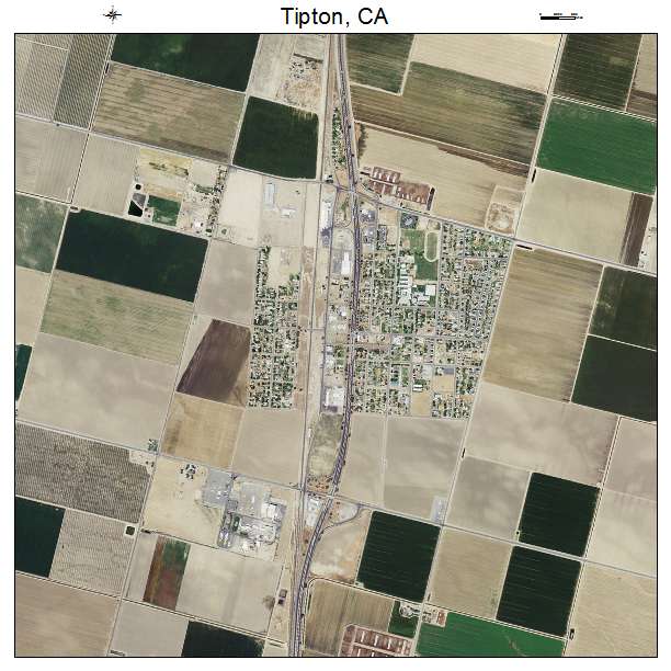 Tipton, CA air photo map