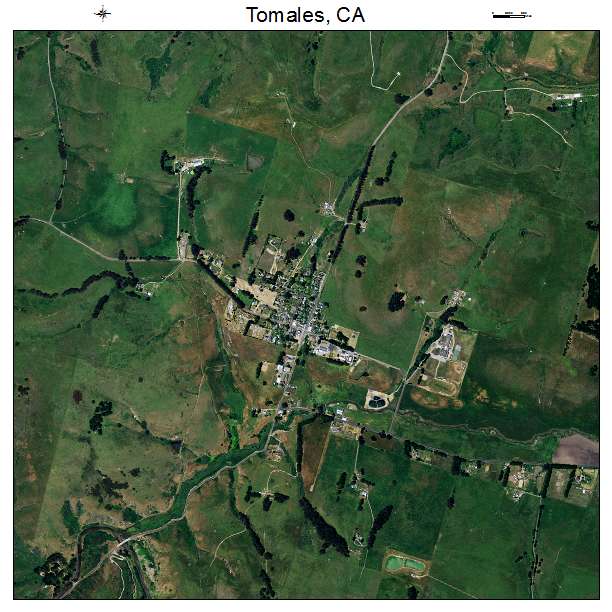 Tomales, CA air photo map