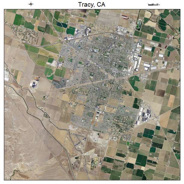 Tracy, CA air photo map