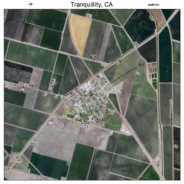 Tranquillity, CA air photo map