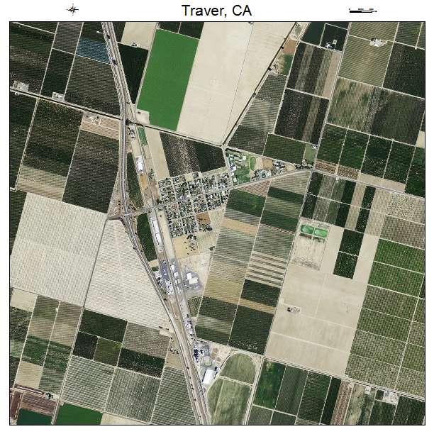 Traver, CA air photo map
