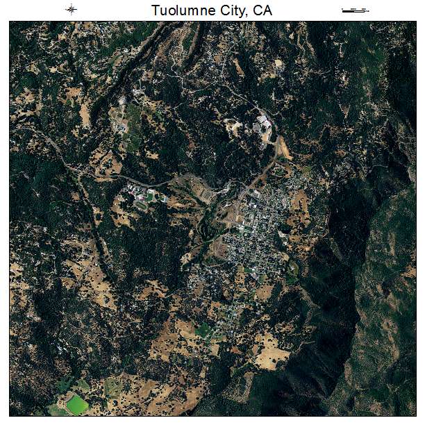 Tuolumne City, CA air photo map