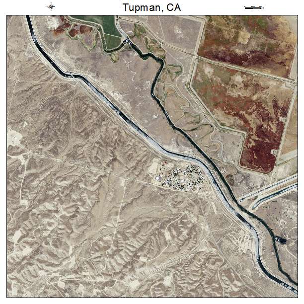 Tupman, CA air photo map