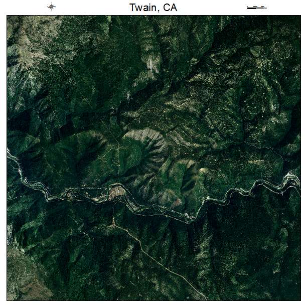 Twain, CA air photo map