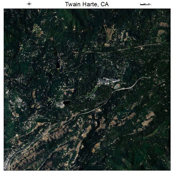 Twain Harte, CA air photo map
