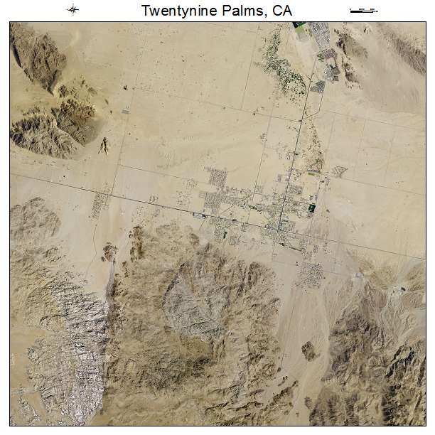 Twentynine Palms, CA air photo map