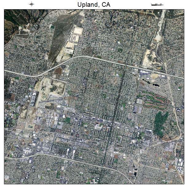 Upland, CA air photo map