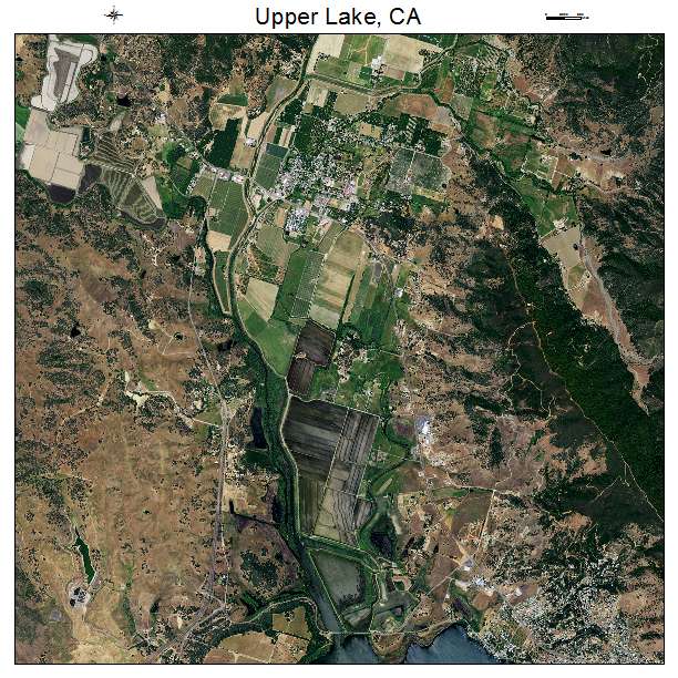 Upper Lake, CA air photo map