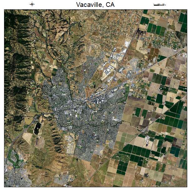 Vacaville, CA air photo map