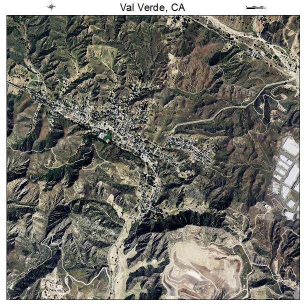 Val Verde, CA air photo map
