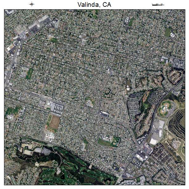 Valinda, CA air photo map