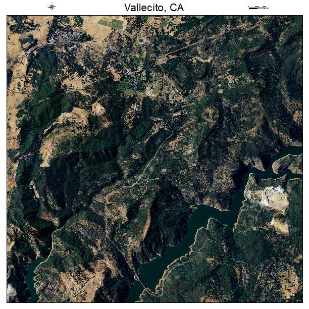 Vallecito, CA air photo map