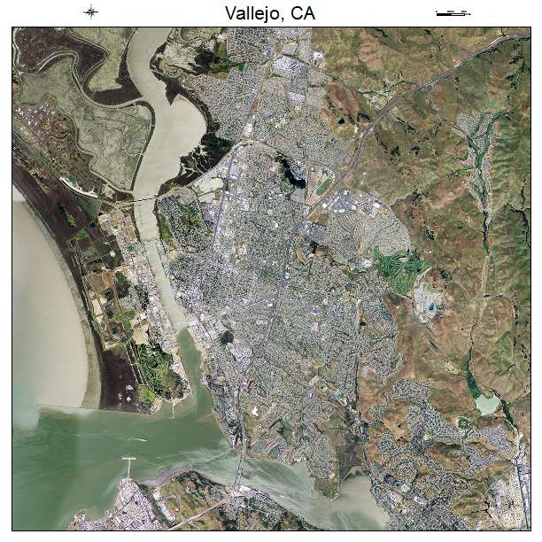 Vallejo, CA air photo map