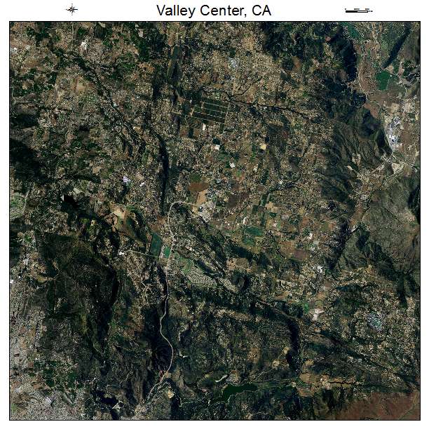 Valley Center, CA air photo map
