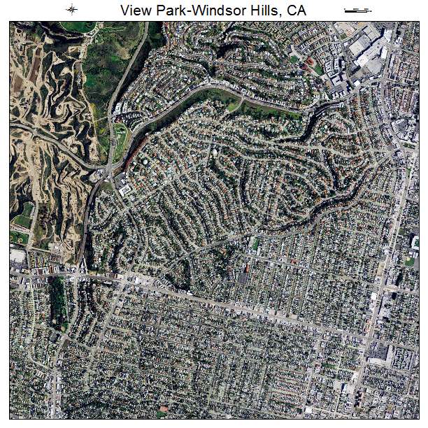 View Park Windsor Hills, CA air photo map