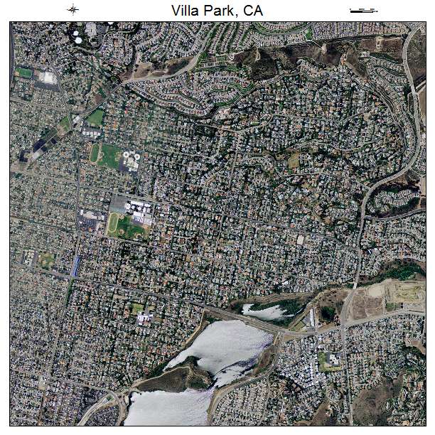 Villa Park, CA air photo map